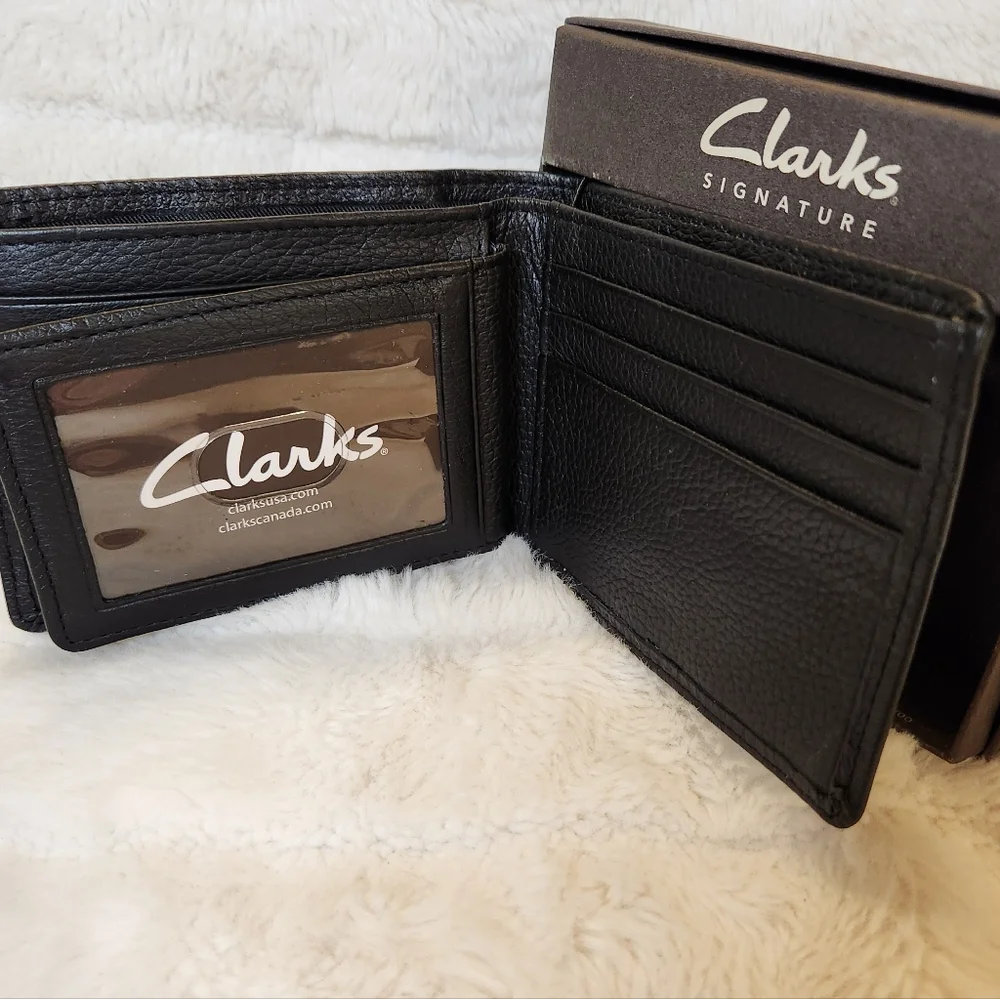 Clarks Black Leather Wallet for Men - Picture 5 of 10